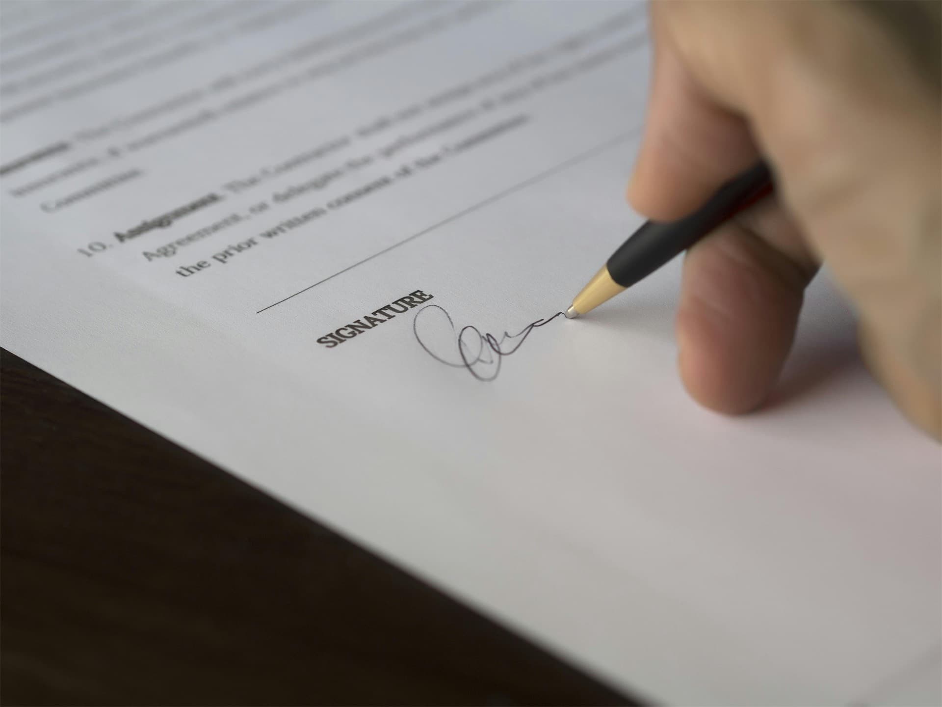 Legal document and pen representing a Letter Before Action in debt claims