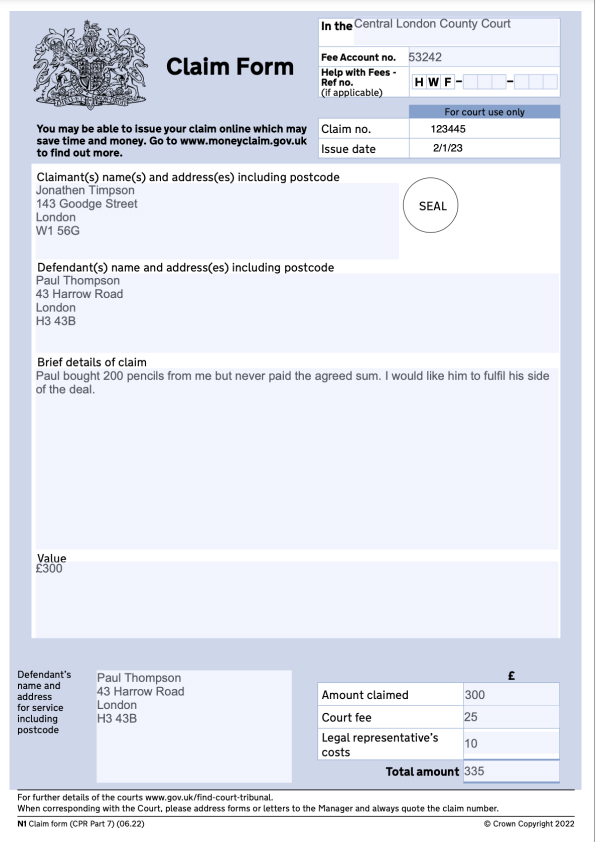 Claim Form